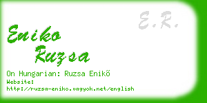 eniko ruzsa business card